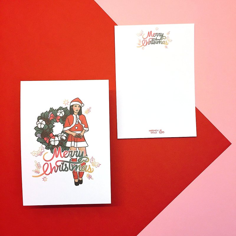 Christmas girl / postcard - Cards & Postcards - Paper Multicolor
