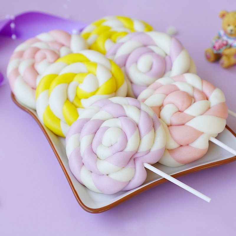 Maki Mantou Rainbow Lollipop Fresh Milk Mantou Box 6pcs - อื่นๆ - วัสดุอื่นๆ 