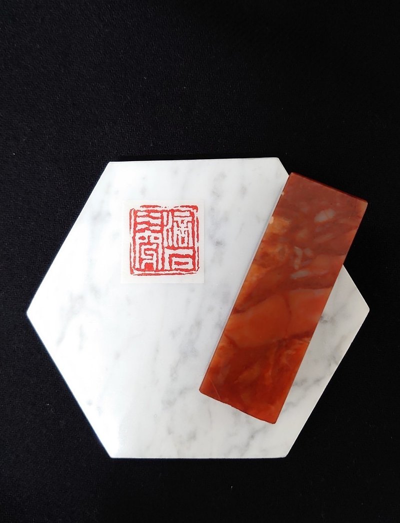 [Dropping water through stone] Xianzhang eight-point seal carving - Stamps & Stamp Pads - Stone Red