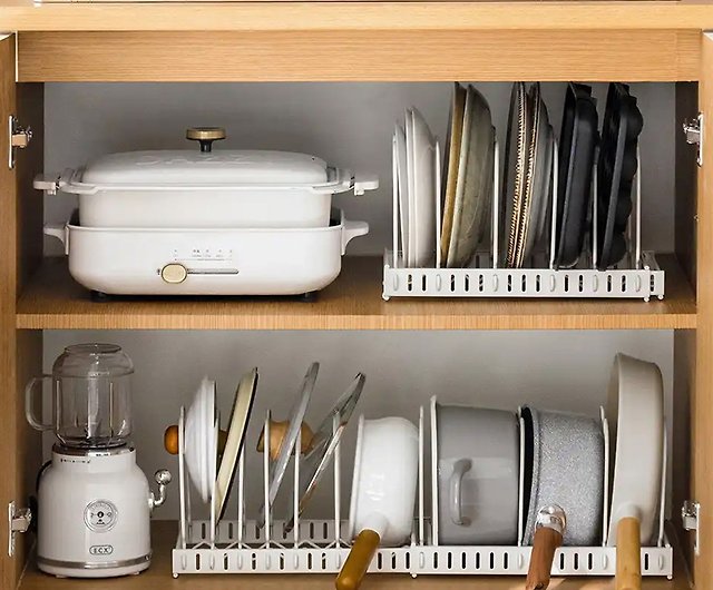 Lazy corner six-layer retractable kitchen utensils/dishes/pot lid storage  rack - Shop lazycorner Shelves & Baskets - Pinkoi