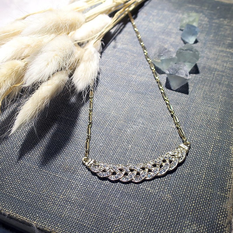 VIIART. Tassel. Gorgeous retro Stone gold vintage necklace - Necklaces - Other Metals White