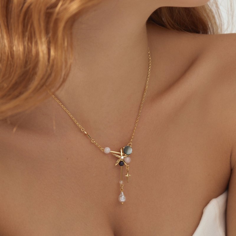 Stellar star necklace - Necklaces - Copper & Brass 