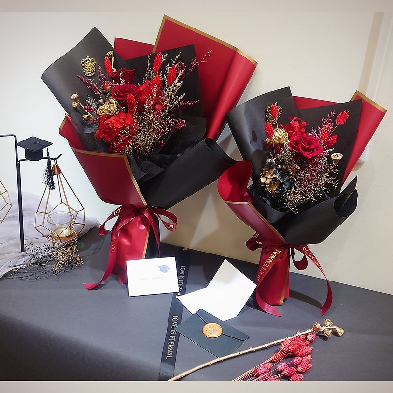 School of Magic Series Bouquet (Small) Lippert/Graduation Bouquet/Eternal Flower/ Hogwarts - Dried Flowers & Bouquets - Plants & Flowers Red