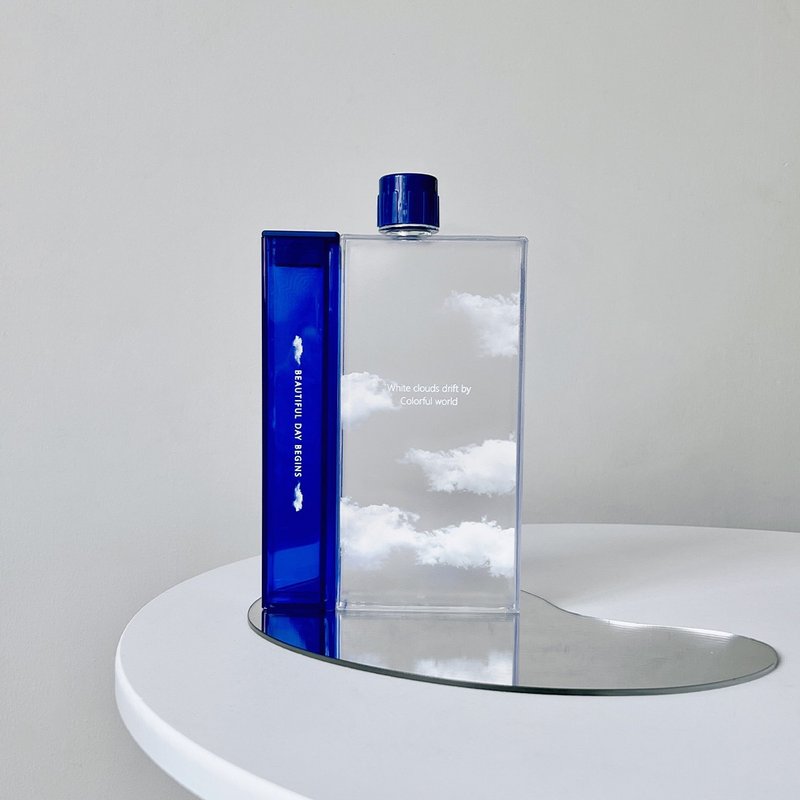 A5方形分體式冷水壺 扁扁的便攜水杯 -  白雲朵 - 水瓶/水壺 - 塑膠 