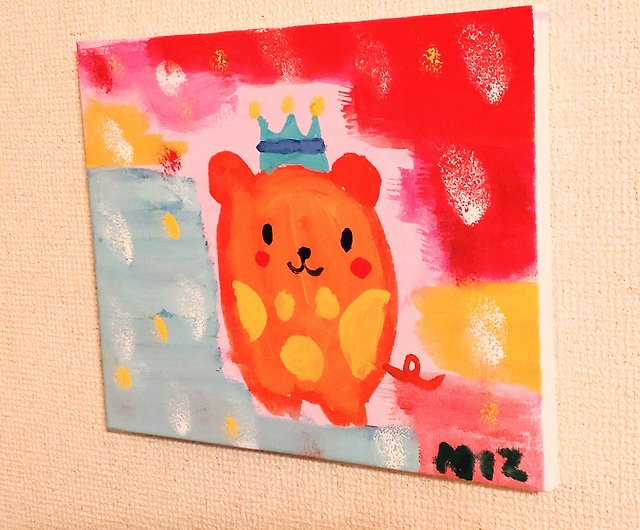 絵画 一点物 王冠をかぶったモルモット - ショップ Mizuna Momone