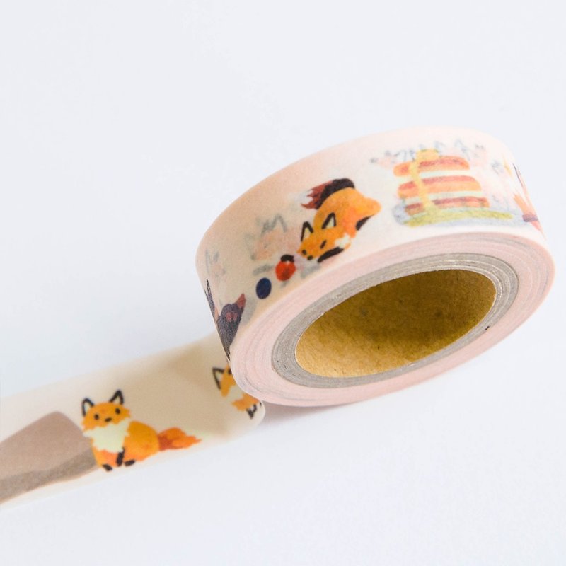 Dessert Fox Paper tape - มาสกิ้งเทป - กระดาษ สีส้ม