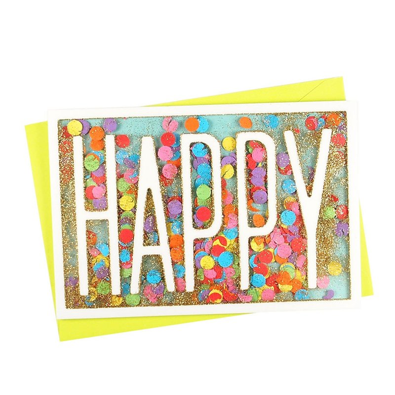 一百萬個快樂的祝福【Hallmark-Signature經典手工卡系列生日祝福 - 心意卡/卡片 - 紙 多色