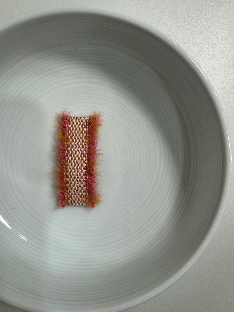 桃紅色的躲貓貓/全包邊手工BB髮夾 - 嬰兒手鍊/飾品 - 聚酯纖維 多色