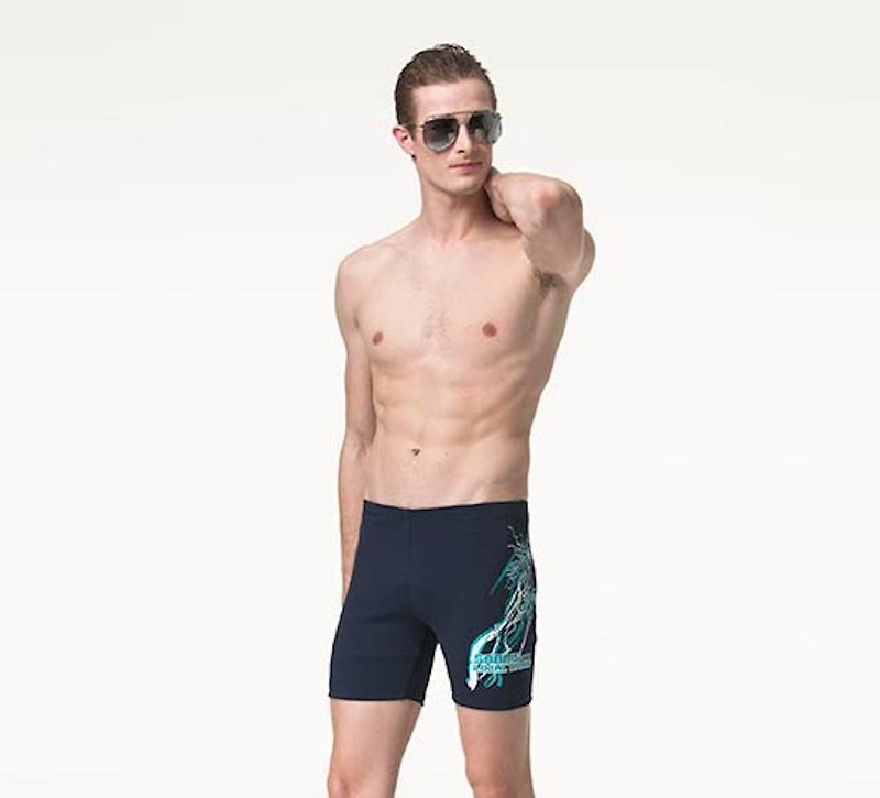 MIT 五分泳褲 加大尺碼 (泡湯專用) - 男泳衣/泳褲 - 聚酯纖維 多色