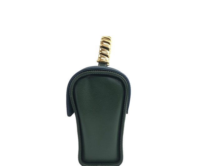 【美品】LOEWE ベラスケスバニティバッグ グリーン×ブルー 日本直送 名牌中古包 】LOEWE ロエベ ベラスケス ハンドバッグ