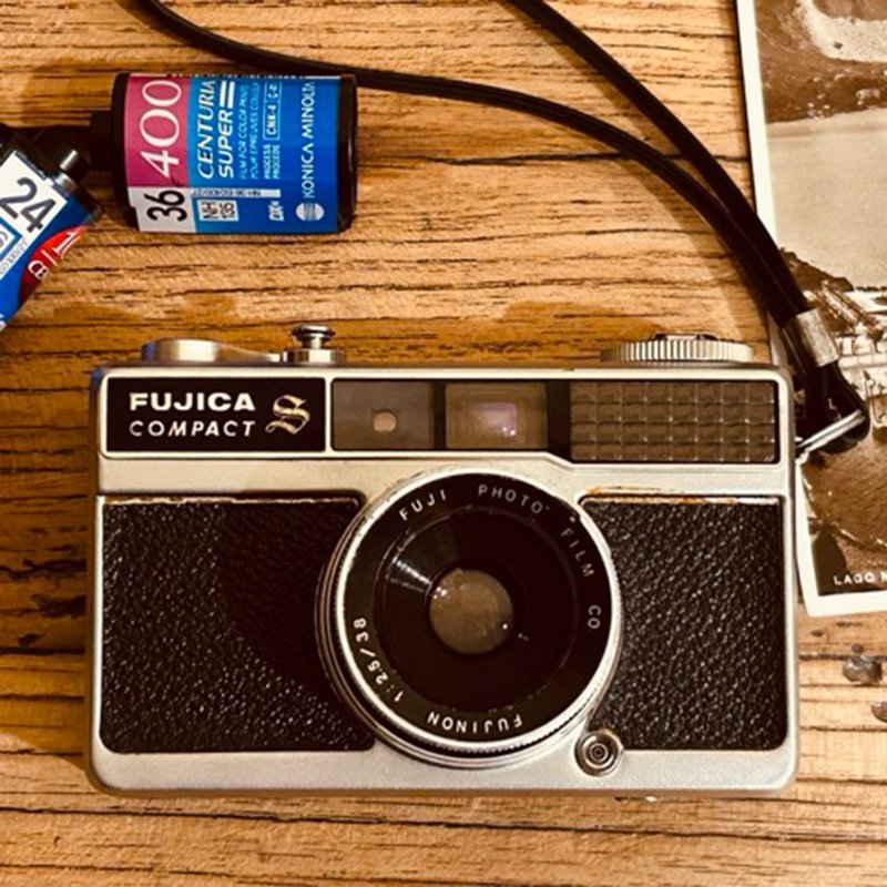 Fujica compact s大光圈 12.5機械底片相機 - 相機/拍立得/底片相機 - 其他金屬 銀色
