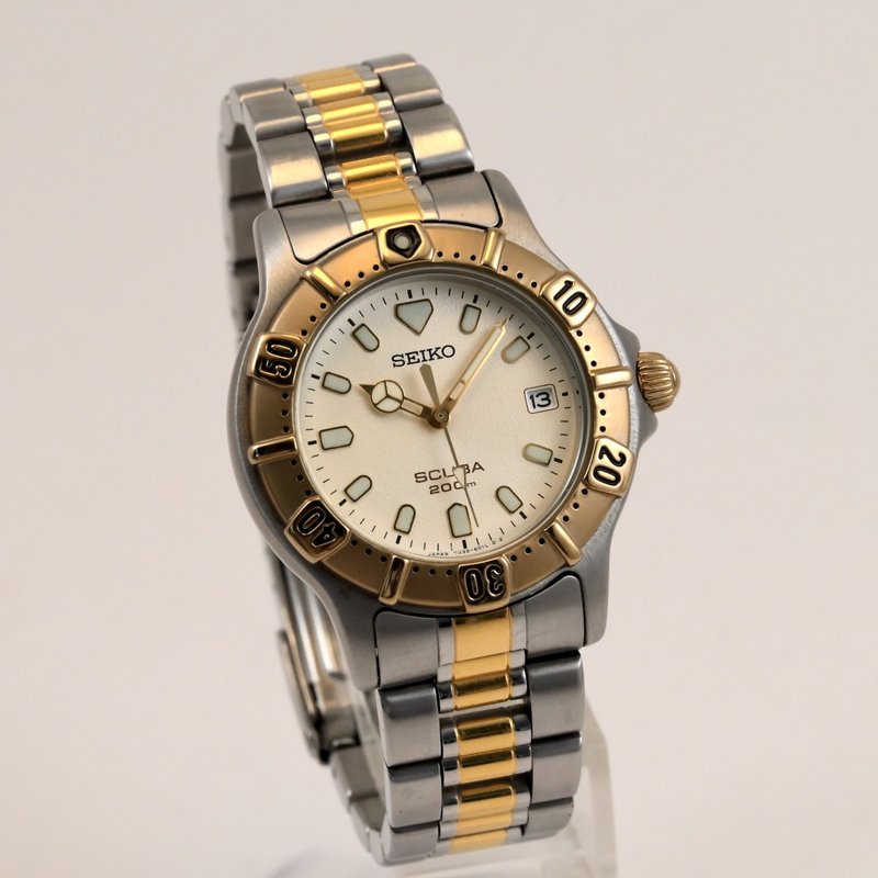SEIKO SCUBA SBBC012 メンズ / ユニセックス / ボーイズ 腕時計 ダイバーズウォッチ 200m 7N35-6010 クォーツ 手錶 - 男錶/中性錶 - 不鏽鋼 金色