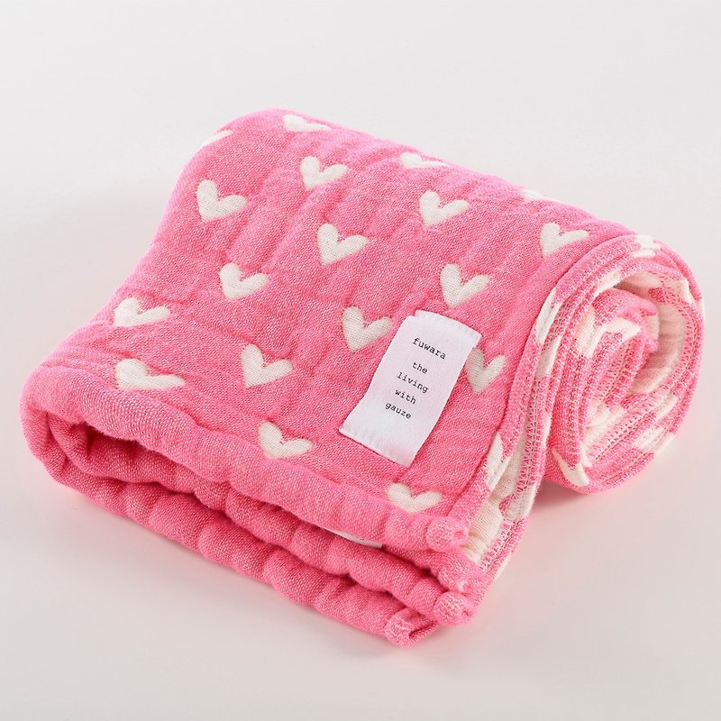 [Japan made immediate crepe] six heavy yarn towel - peach love - อื่นๆ - ผ้าฝ้าย/ผ้าลินิน 