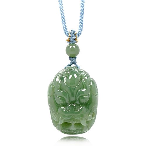 正佳珠寶 Gemsrich Jewelry 【正佳珠寶】和田碧玉 頂級老礦 17.8g 玉鬼頭吊墜