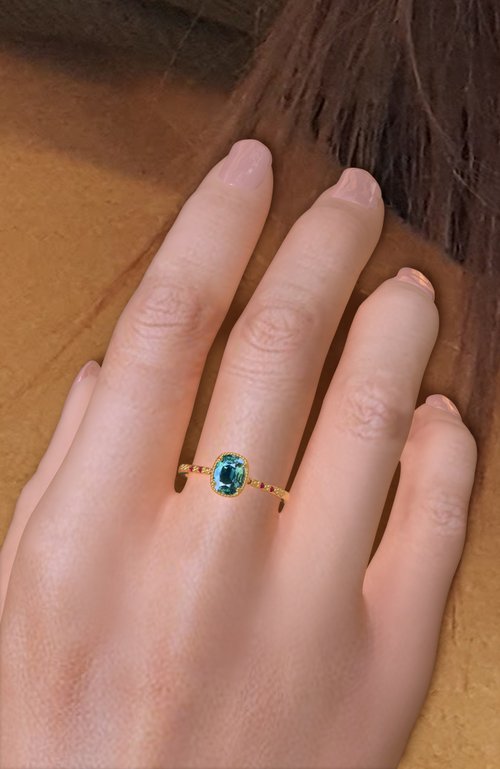 グリーンサファイアリング - ショップ nucheecelic リング・指輪 - Pinkoi