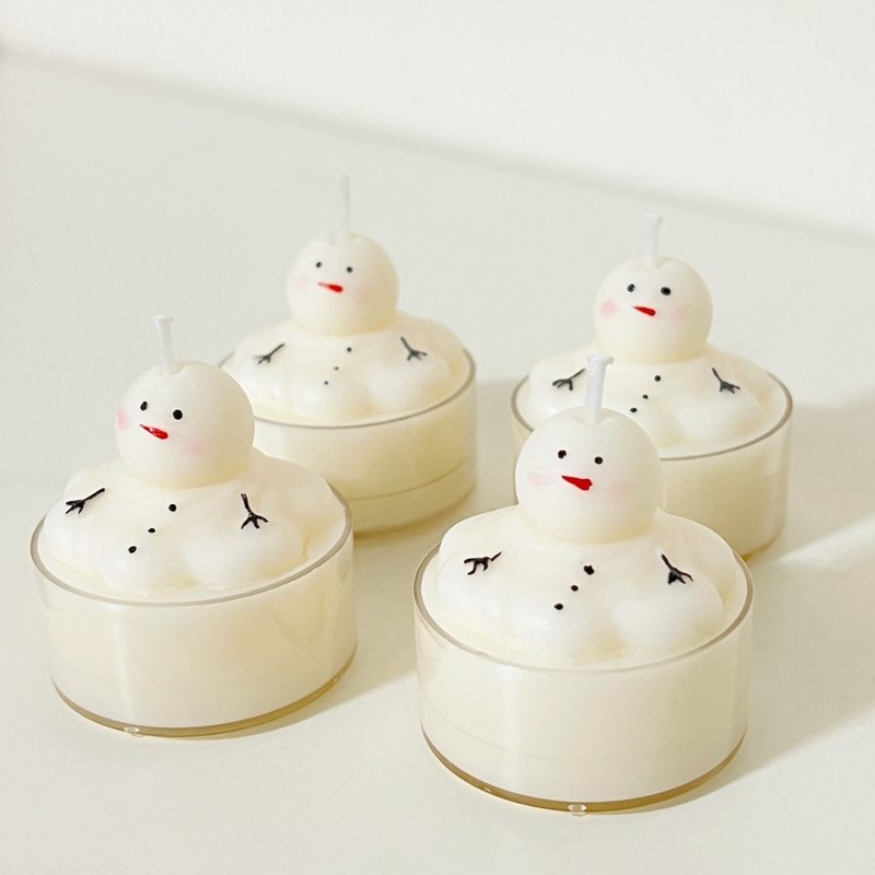 [Miss Luna Miss Luna] Melted Snowman Fragrance Tea Wax 100% Natural Soy Wax - เทียน/เชิงเทียน - ขี้ผึ้ง ขาว