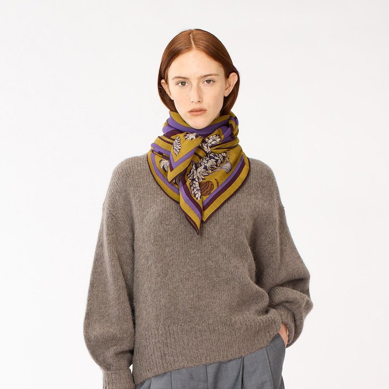 LABYRINTHE/PURPLE - Knit Scarves & Wraps - Wool Multicolor