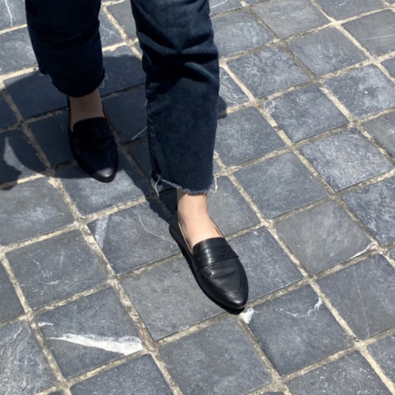 【BLK】Modi Loafer. Black (黑) - 女牛津鞋/樂福鞋 - 真皮 黑色