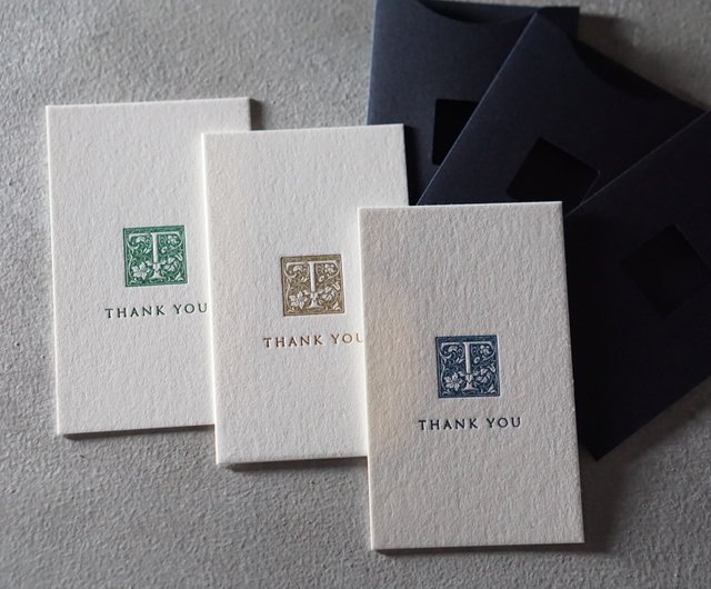 T Pochi bag Thank you card letterpress printing - Shop