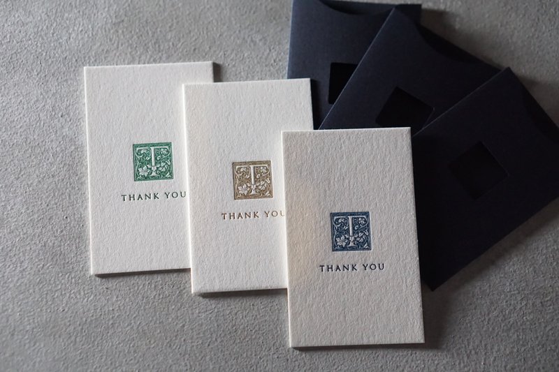 T Pochi bag Thank you card letterpress printing - การ์ด/โปสการ์ด - กระดาษ ขาว