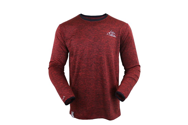 ✛ツール✛NAKEDT混紡糸赤い長袖TEE :: :: ::カジュアルな快適さ - Tシャツ メンズ - ポリエステル レッド