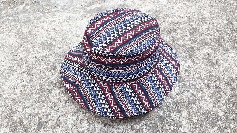 AMIN'S SHINY WORLD Dinosaur Egg Handmade National Double-sided Fisherman Hat (Custom) - Hats & Caps - Cotton & Hemp Multicolor