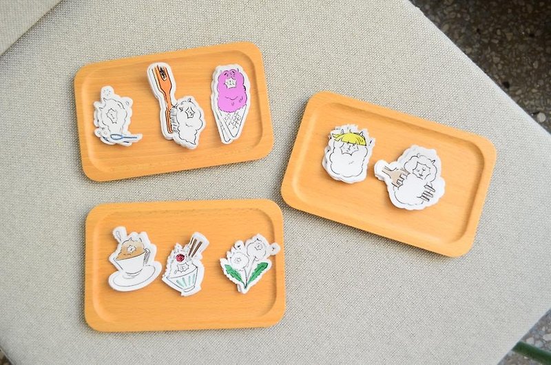 Orange Peel Taro-hand-painted waterproof stickers (alpaca ice cream blowing bubbles dandelion toothbrush grapefruit coffee) - สติกเกอร์ - กระดาษ หลากหลายสี