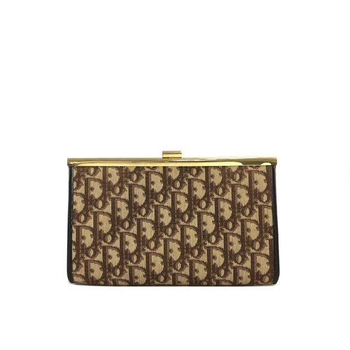 ディオール ガマ口 クラッチバッグ トロッター オールド 日本直送 名牌中古包 】Christian Dior ディオール トロッター