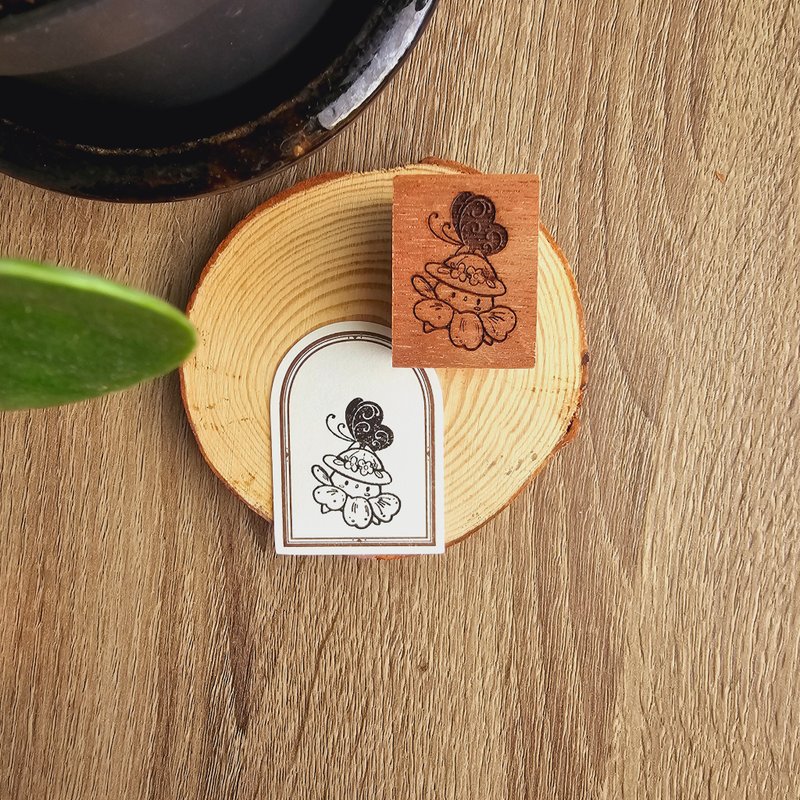 Butterpea Rubber Stamp - ตราปั๊ม/สแตมป์/หมึก - ไม้ สีนำ้ตาล