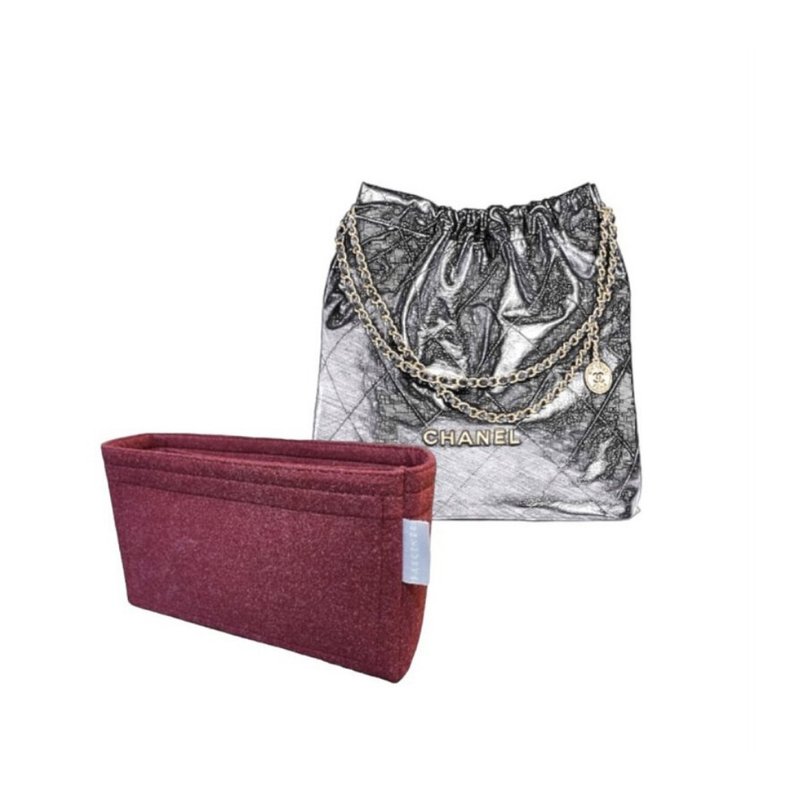 【香港製造|韓國絨布】手製內袋 | 收納袋 Chanel 22 Large 48cm - 化妝包/收納袋 - 其他材質 多色