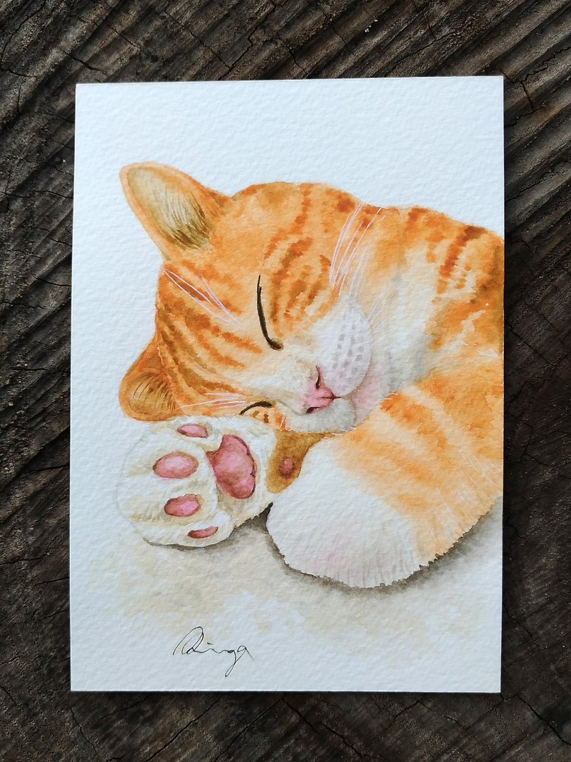 寵物貓狗肖像畫 訂製畫 客製畫 動物畫 似顏繪 水彩 1到2隻 - 似顏繪/人像畫 - 紙 