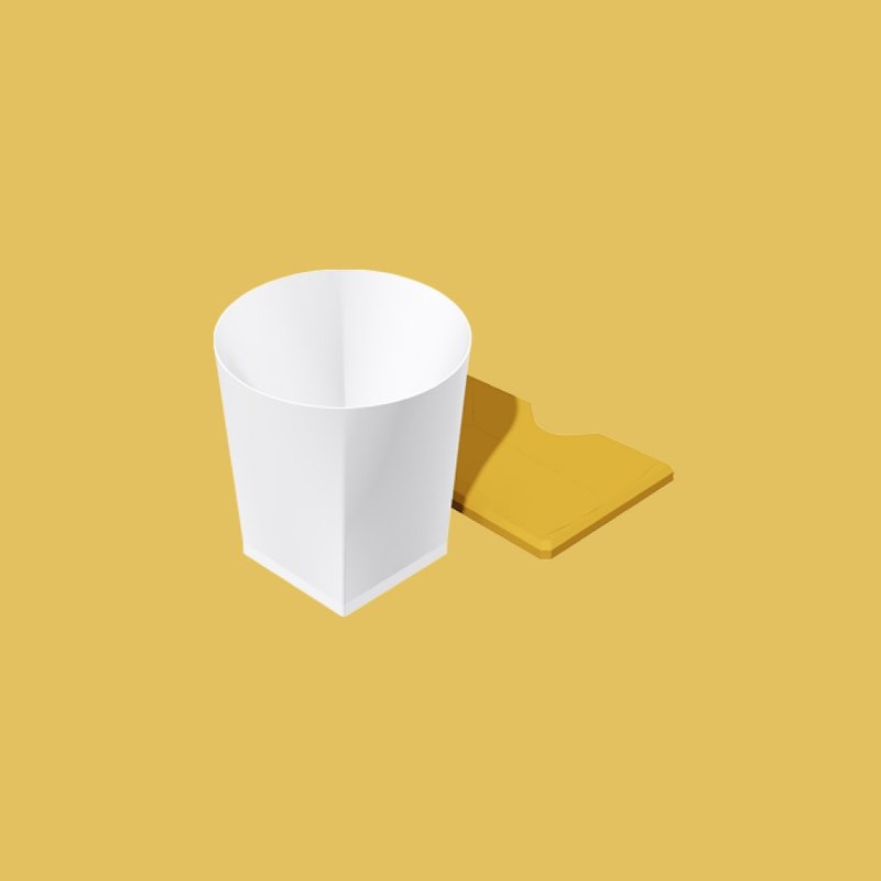 FOFOCUP Taiwan creative foldable 8oz folding cup (bright yellow) - แก้ว - พลาสติก สีเหลือง