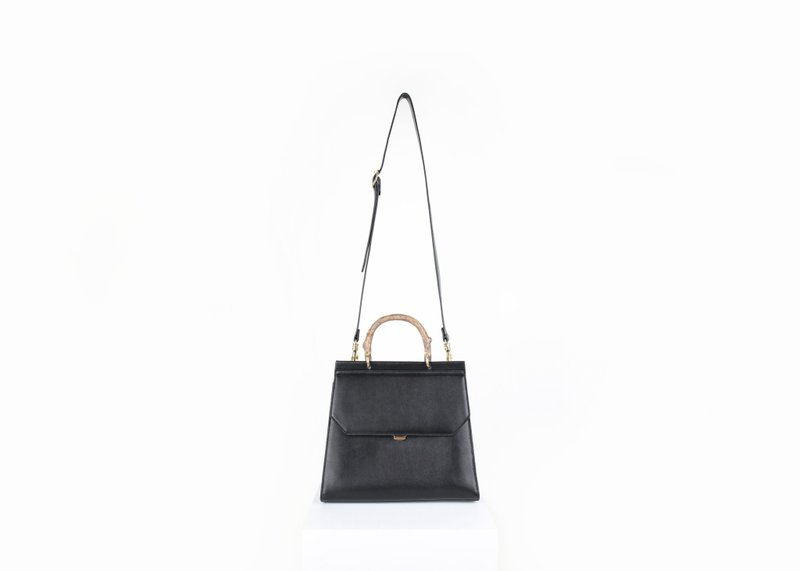 Fir Bag | BLACK - Handbags & Totes - Faux Leather Black