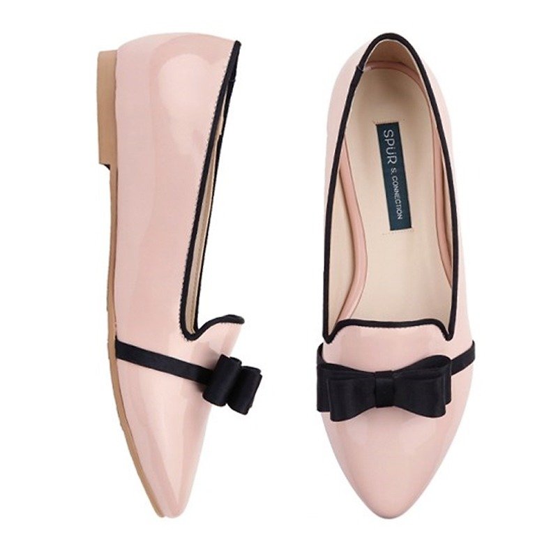 SPUR RIBBON POINTED LOAFER HS9093 PINK - Women's Casual Shoes - Paper Pink