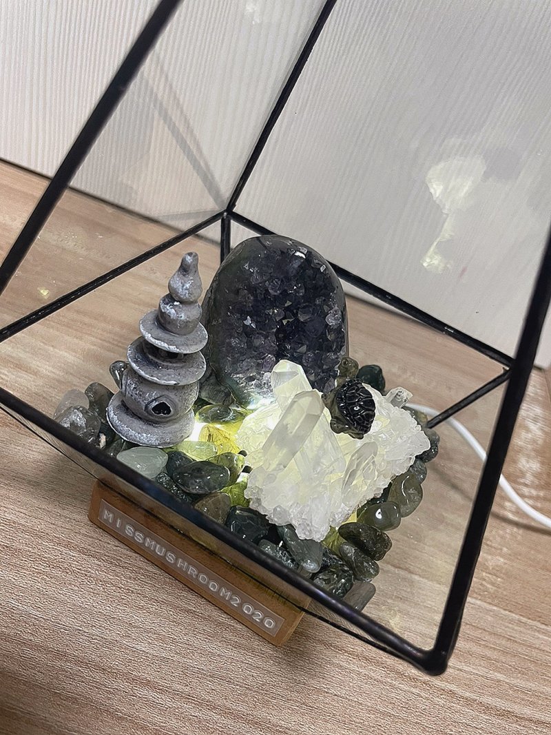 現貨 | 四角玻璃屋日式小財燈 | 水晶 | 居家燈飾 - 擺飾/家飾品 - 水晶 紫色