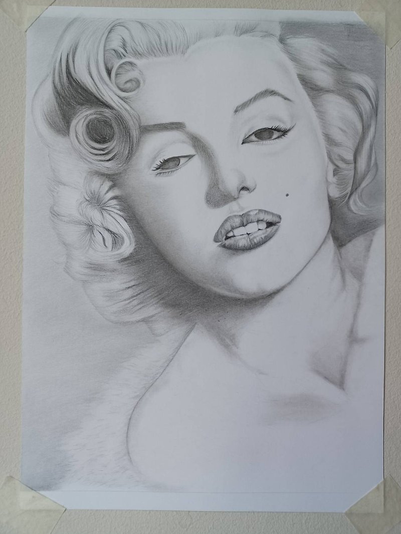 Sketch Commission Portrait, Custom Pencil Drawing, Personalized Portrait - 牆貼/牆身裝飾 - 紙 