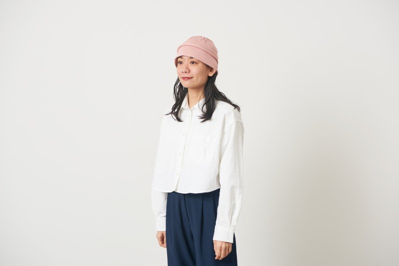 日本製 CHARM コットン デザイン ハット ワッチ - 帽子 - 棉．麻 粉紅色