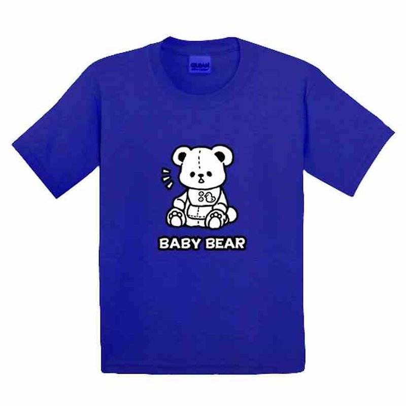 Painted T-shirts | Baby Bear | American cotton T-shirt | Kids | Family fitted | Gifts | painted | navy blue - Other - Cotton & Hemp 