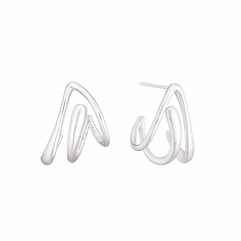 LUCIANO MILANO Simple-Ikari sterling silver earrings - Earrings & Clip-ons - Other Metals Silver