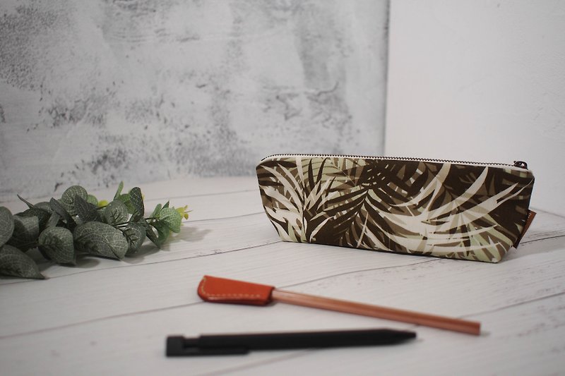 Daily series pencil case/pencil case/limited handmade bag/jungle/in stock - Pencil Cases - Cotton & Hemp Green