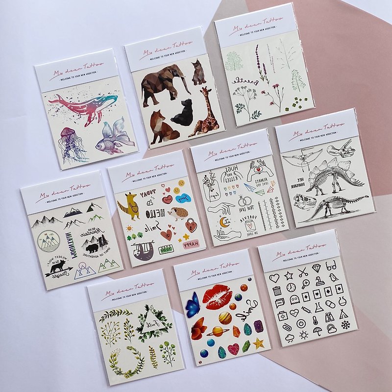 | Free Shipping Lucky bag | - Set B - 10 types for 1 set - Temporary Tattoos - Paper 