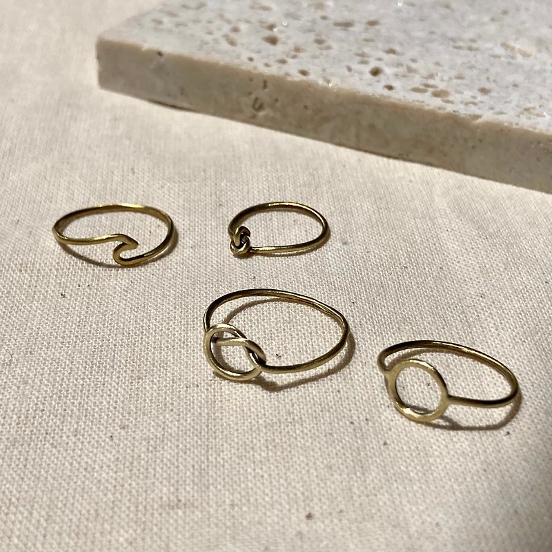 Laolin Groceries | Bronze Wire Ring Design (Wave/Knot/Butterfly/Circle) - General Rings - Other Metals Gold