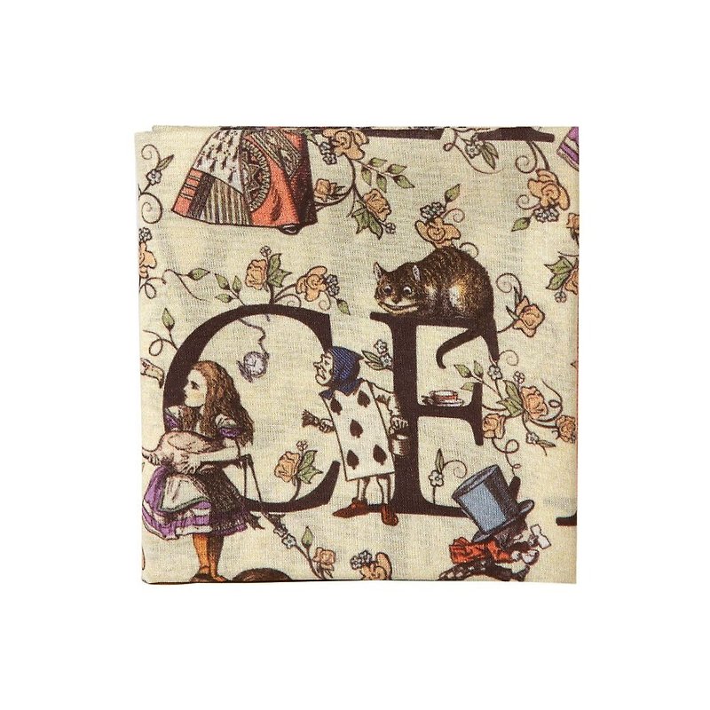 7321 Classic Fairytale Handkerchief Square Towel - Typo, 7321-08601 - ผ้าเช็ดหน้า - ผ้าฝ้าย/ผ้าลินิน สีนำ้ตาล
