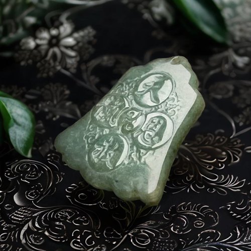 瓔珞珠寶盒 E.L.Jewelry Box 冰糯綠翡翠福牌吊飾 | 天然緬甸玉翡翠A貨