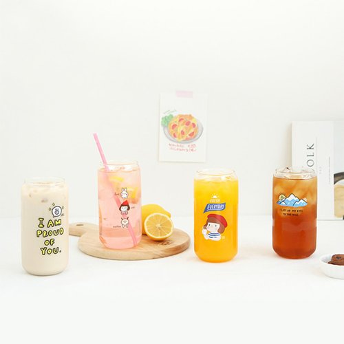Gracebell 葛莉絲貝兒 臺灣總代理 Gracebell Can Glass 系列 Can造型玻璃杯 550ml (共4款)
