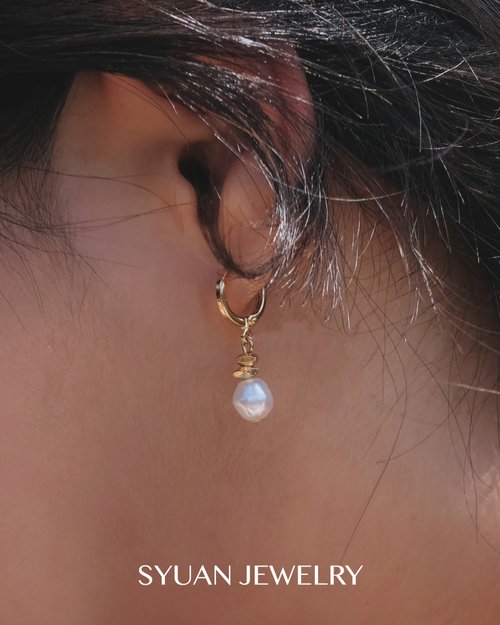 SYUAN JEWELRY The Secret Garden -Heartline順著心的節奏 施華洛世奇珍珠耳環