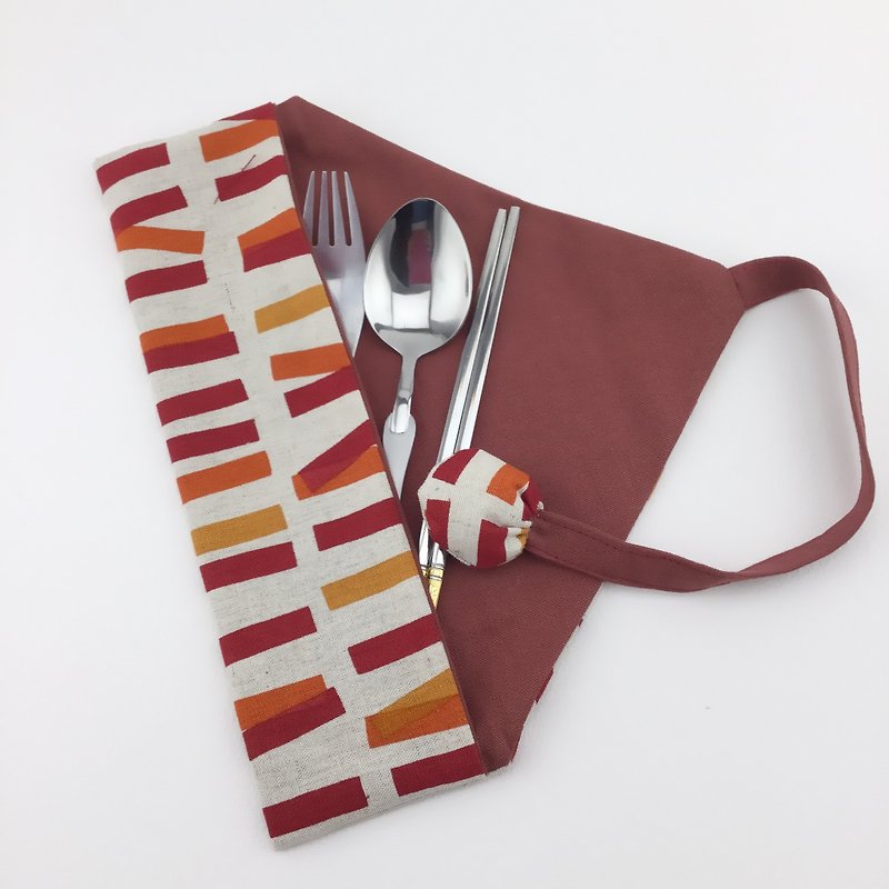 Minimalist style - environmental protection tableware bags - ตะเกียบ - ผ้าฝ้าย/ผ้าลินิน 