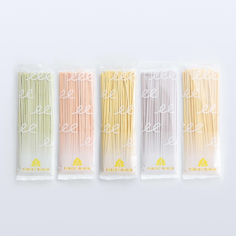 【Forest Pasta】Forest Naked Noodles Comprehensive 5 packs into early adopters group - บะหมี่ - อาหารสด หลากหลายสี