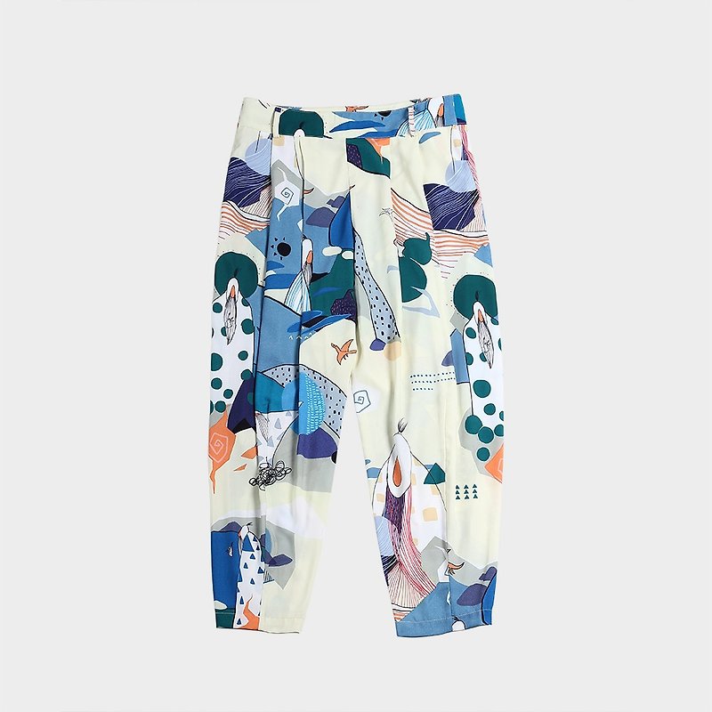 Old Fairy Digital Printed Trousers - Women's Pants - Polyester Multicolor