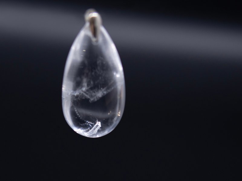 晶中晶 白水晶水滴 吊墜 - 吊飾 - 水晶 